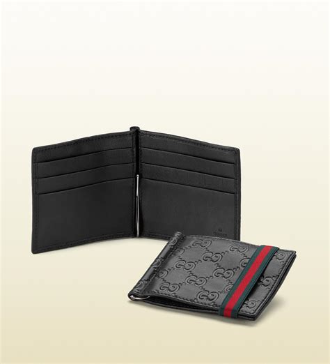 gucci clip on wallet|gucci leather money clip wallet.